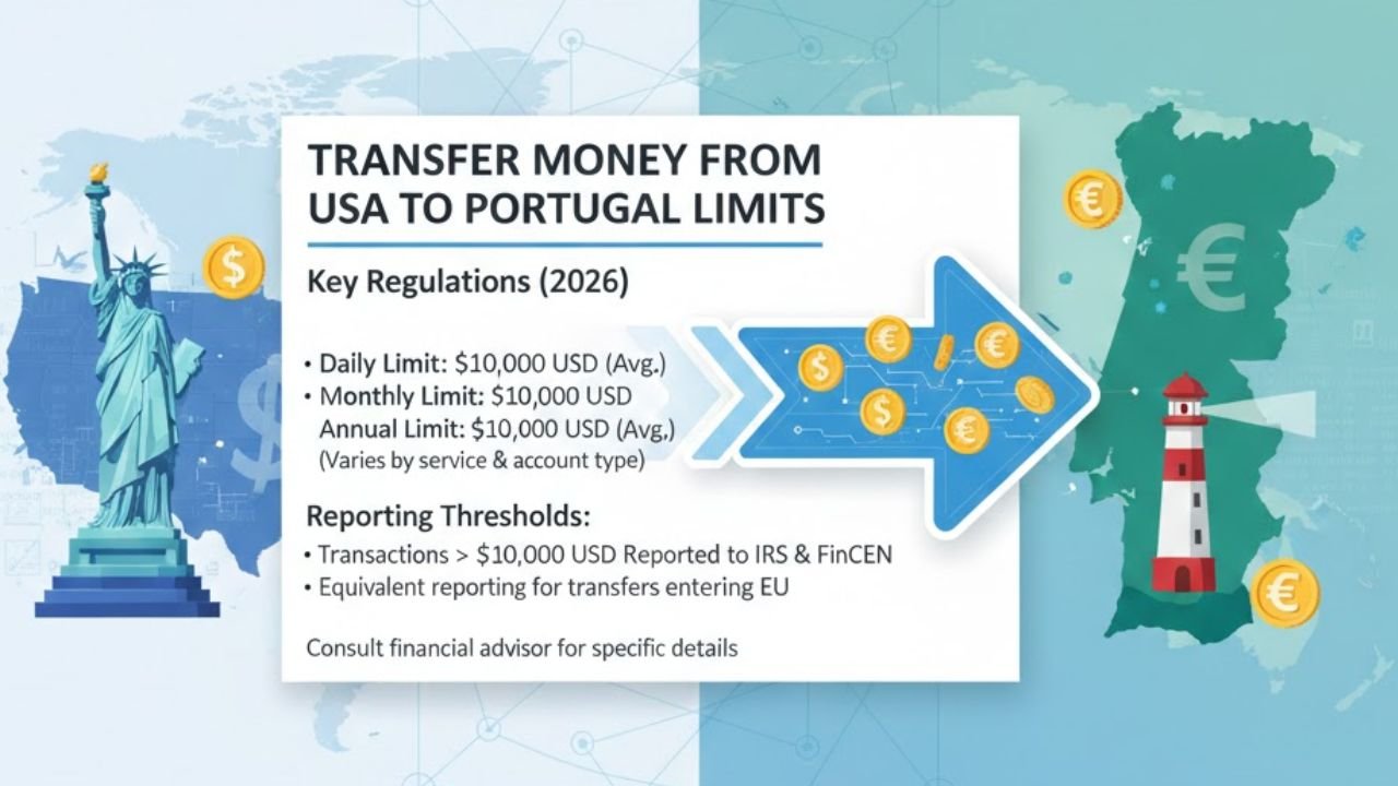 Transfer Money From Usa To Portugal Limits
