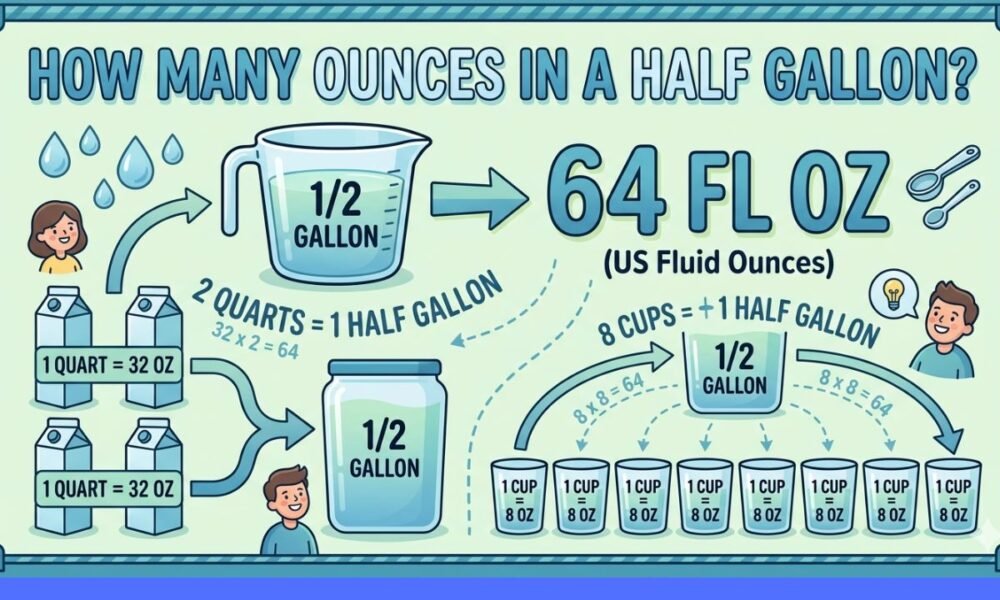 How Many Ounces in a Half Gallon