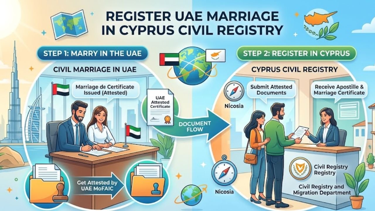 Register UAE Marriage in Cyprus Civil Registry