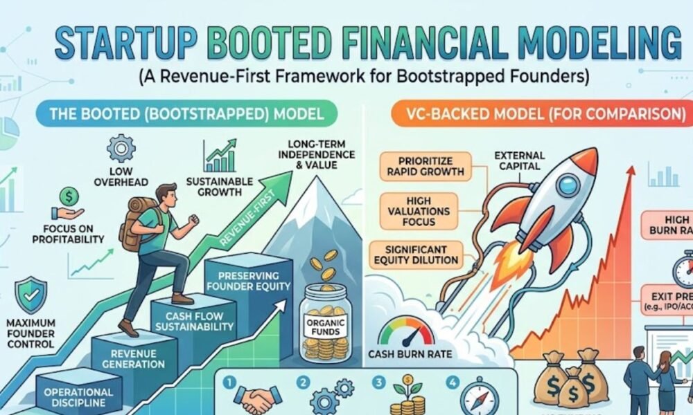 Startup booted financial modeling