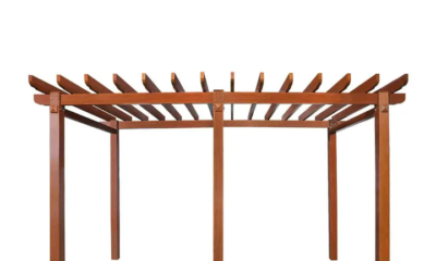 Wood Grain Aluminum Pergola