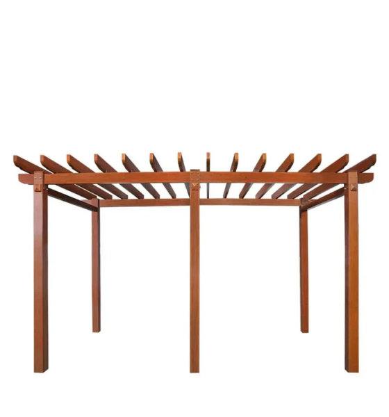 Wood Grain Aluminum Pergola