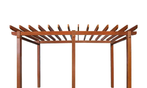 Wood Grain Aluminum Pergola