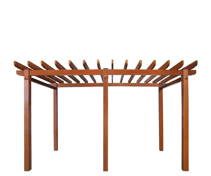 Wood Grain Aluminum Pergola